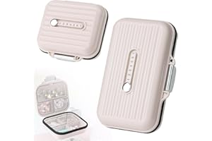 AOGOE Porta Pastiglie da Viaggio, 2Pezzi Portapillole Settimanale a 7 Scomparti, Porta Farmaci da Viaggio Portatile, Giornaliero Portapillole Per i Viaggi per Olio Pesce e Farmaci Viaggi e Quotidiano