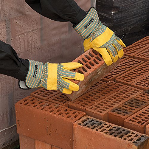Arbeitshandschuhe Gartenhandschuhe Schutzhandschuhe Schweinsleder 1 Paar Gr. XXL Gelb - 5