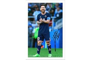 Photo dédicacée de Lionel Messi - Paris, St Germain - Photo imprimée