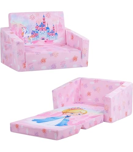 Divano Letto Pieghevole Per Bambini Pro Cosmo - Con Materasso E Cuscino | Verde Animali Della Giungla - Foto 2