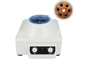 JAOGAUS Centrifuge Machine, 6×10ml Lab Benchtop Centrifuge 4000RPM 1685×g, Electric Centrifuge with Adjustable Time (0–60min) & Speed (300-4000r/min), Low Noise, for Lab School Science, UK Plug