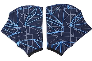 Rianpesn Aqua Gloves - Webbed Swim Gloves with Half-Cut Design | Swim Hand Fins Unisex for Men Women Adult Children Diving Snorkeling, Breathable, Light