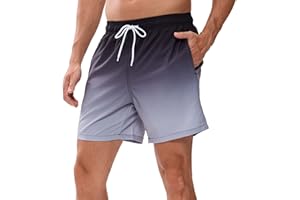 Vorvowry Costume Uomo Mare Calzoncini Asciugatura Rapida Costumi da Bagno Impermeabile Boxer con Tasca Estivi Pantaloncini Uomo Colore Sfumatore per Nuoto Corsa Fitness