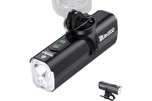 towild DLite1800 Eclairage Velo avec Télécommande sans Fil,Lampe Frontale Vélo 1800 Lumens Phare vélo à Double Source Lumineuse Haut Faisceau et Bas Faisceau Feux vélo Rechargeables 5000mAh pour VTT