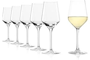Stölzle Lausitz Verres à Vin Blanc Revolution Lot de 6, 365 ml – Verres Idéaux pour Grands Vins Blancs & Rouges Moyennement Corsés – Élégant Verre à Vin en Cristal – Lavable au Lave-Vaisselle