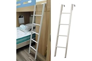 CMYUN Scaletta Letto a Castello Scala per Letto a Castello a Pavimento Regolabile, Camper Loft Dormitorio a Castello Scale da Arrampicata con Ganci, Solo Scaletta Doppia Corta Sostituibile, Risparmio di Spa