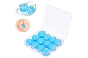 HMYCL Silikon Ohrstöpsel, Wiederverwendbare Ohrstöpsel 6 Paar, Wasserdichte Schwimmen Ohrenstöpsel für Kinder, Ohrstöpsel zum Schlafen, Geräuschreduzierende Ohrstöpsel für Arbeit, Studium, Laute Orte