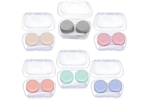 Lumivra 6 Pack Contact Lens Cases – Portable Contact Lens Containers with Secure Lids – Compact Travel Lens Holders – Leak-Proof, Easy to Carry, Assorted Colors for Daily and Travel Use