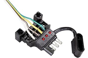 HOPKINS TOWING SOLUTIONS Hopkins 48192 Endurance Quick Fix Trailer Side 4-Flat Connector, Black