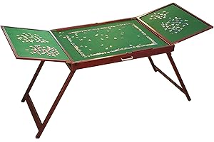 Bits and Pieces - Wooden Fold-And-Go Jigsaw Table-Collapsible Jigsaw Puzzle Table and Storage System - Puzzle Accessories Hobby Surface for Put Together Your Jigsaw Puzzles with Comfort and Ease