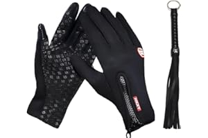 Tomedeks Equestrian Gloves (Waterproof Quad Black) + Black Tassel Whip Horse Riding Gloves Lightweight, Breathable, Grippy Non Slip Material Comfort Mesh Back - Touchscreen Gloves