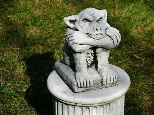 Steinfigur Zwerg Gnom Troll Gargoyle 02 22 cm ca. 5,8 kg Frostfest Stein Nr.064 - 2