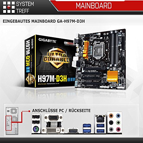 Win 10 Komplett PC Set HD 4600 1.7GB 500 GB 4 GB Intel i5 4460 4×3,4 GHz Compute - 4