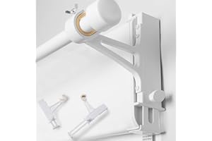 WeloWelo Support Tringle à Rideau Sans Perçage – Support Réglable et Antidérapant pour Coffres de Volet Roulant – Installation Facile – Hauteur 14-24 cm – Diamètre 20-28 mm