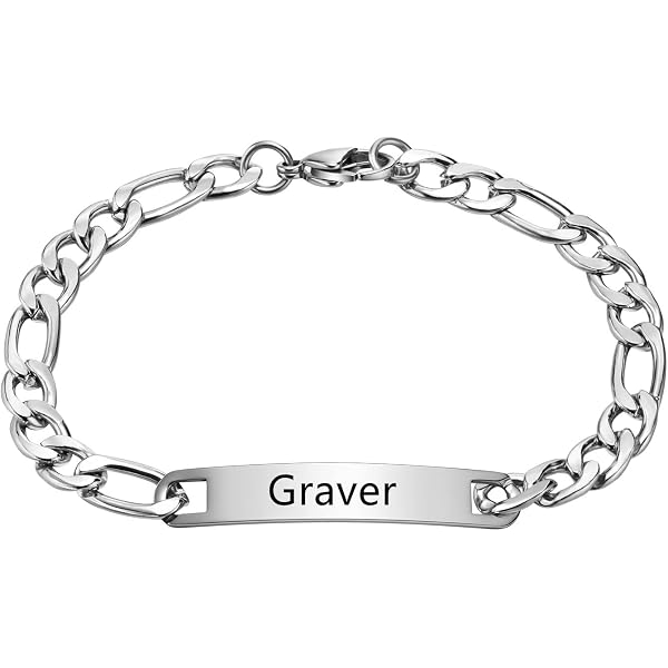 Bracelet Homme Acier Inoxydable Noir Avec Prénom Gravé - Gourmette Personnalisable - Idée Cadeau Fête Des Pères