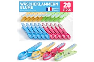culiclean Wäscheklammern ohne Abdruck stabil bunt 20x Wäscheklammer blau gelb grün rosa pink, robuste Kluppen Soft Grip Clip Clothes Pegs UV beständig Klammern zum Aufhängen von Wäsche, Socken