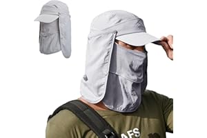 TMEOG Sombrero para el Sol Hombre Mujer Gorra Nuca Protección UV Solar con Protector de Cuello, Sombrero Pescador de Pesca Trekking Senderismo Safari Verano