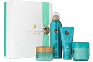 ‎RITUALS RITUALS Geschenkset The Ritual of Karma Medium, vier Hautpflegeprodukte mit Lotusblüte und Weißem Tee – Bade-Geschenkbox mit pflegender und beruhigender Wirkung