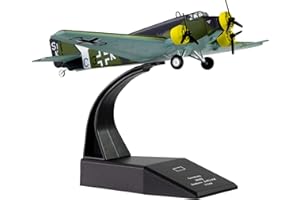 HANGOU Aereo da Caccia Militare 1:144 JU-52 Fighter modello aereo in metallo modellino aereo da collezione o da regalare