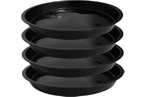 4 st blomfat 35 cm runda växtbrickor plastfat