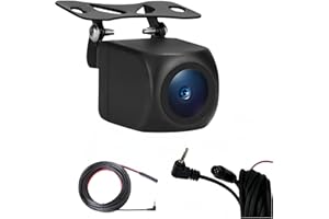 Epronic 4 Pin Car Backup Camera for Carplay Screen Only Support AHD1080P and 720P, 4 Pin to 2.5mm Jack Reversing Camera Portable Car Stereo Front/Rear View Camera 23 Ft Male Plug