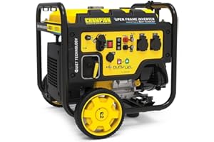 ‎CHAMPION POWER EQUIPMENT Champion Power Equipment Duel Fuel Generator Petrol + Gas (Power 3500 W, Power Generator with Electric Start, Quick Touch Control Panel, Eco Mode) CPG4000DHY-DF-EU