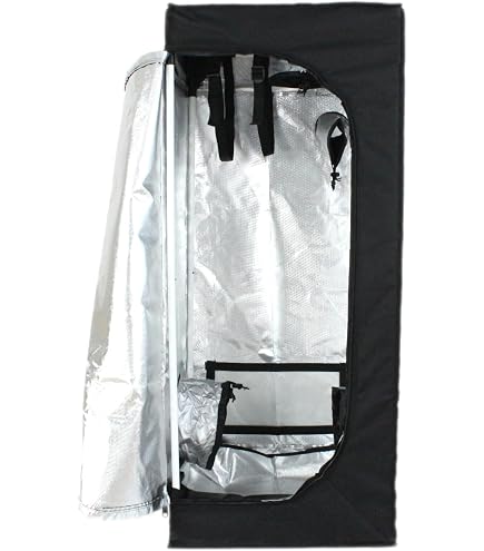 GALAXYFARM - Growzelt Galaxyfarm Luna Lite, Grow Box Mit Lüftungsöffnungen, Für Den Innenanbau - Growschrank Für Homegrowing, Pflanzenzucht, Gewächshaus, Zuchtzelt - Basisgröße 60x60, Höhe 150