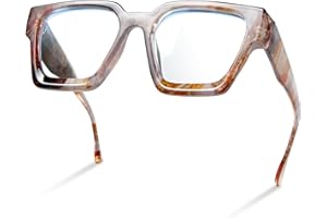 Gaoye livho Oversized up to Blue Light Blocking Glasses for Woman - Rectangle Fashion Glasses for Computer, Chic Preppy Frame