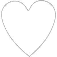 thumbnail: GLOREX Metalen Hartenset - 3 Witte Frames (15, 20, 28 Cm) Voor Knutselen & Decoratie