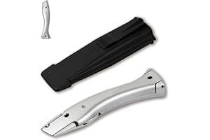 GUDALEA 1 Pièces Cutter Professionnel Pliant Couteau, Cutter à Tapis Idéal Pas de Set Lame + Couteau