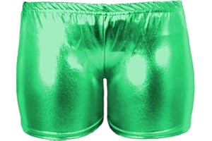 GirlzWalk ® Womens Red Blue Wet Look Metallic Hot Pants Shorts