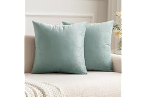 MIULEE Zestaw 2 dekoracyjnych aksamitnych poszewek na poduszki sofa poszewka na poduszkę super gładka miękka dekoracja domu salon sypialnia na sofę 2 sztuki 50 x 50 cm niebieska mgiełka