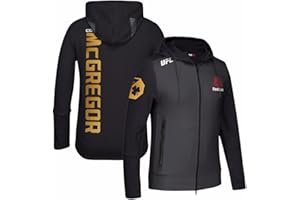 Reebok Herren Kapuzenpullover Conor McGregor UFC Black Limited Edition Champion Walkout Hoodie