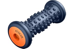 BESKAR Rouleau Massage Pied pour la Voûte Plantaire - Acupression Réflexologie Masseur pieds Dur en Silicone pour la Fasciite Plantaire Récupération et Muscles Tendus Noeuds (Bleu Marine)
