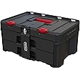 Keter Stack & Roll Heavy Duty 2 Drawer DIY Tool storage Unit Black 253384