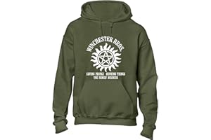 Crown Designs Winchester Brothers Horror Teen Fiction TV Show Inspired Unisex Premium Quality Hoodies for Men, Women and Teens