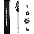 JAMUNESH ENTERPRISE Trekking Poles – Lightweight Collapsible Hiking Poles, Shock-Absorbent Walking Sticks With All Terrain Accessories And Carry Bag (Trekking Poles 1 Pack)
