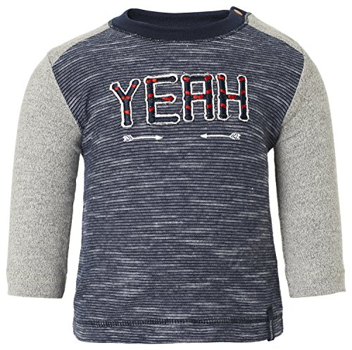 Noppies Baby Boys B Tee ls Cas stripe Shirt, Blue (navy C166), 6-12 months (Manufacturer size: 80)