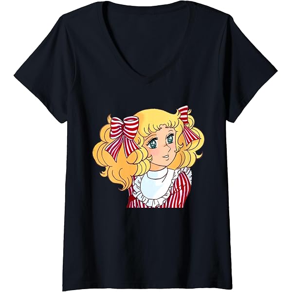 T-shirt Candy Kawaii En Coton 100% - Coupe Décontractée Unisexe - Motif Manga Tendance Noir