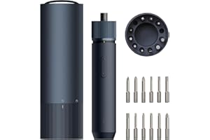 HOTO Electric Screwdriver Rechargeable, 3.6V Cordless Screwdriver Set USB-C, 3 Torque Settings, 1500mAh Battery, LED Light & 12 S2 Metal Bits for Furniture/Electrical Repairs