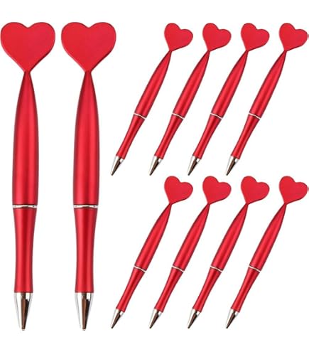 BWANGIAO 6x Herz-Kugelschreiber – 1,0 Mm Schwarze Tinte, Süße Stifte Für Hochzeit, Büro & Schule