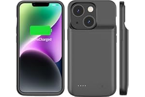 YISHDA Akku Hülle für iPhone 14, 7000mAh Ultra-Slim Portable Charger Case Wiederaufladbares Akku-Pack Ladecase Kompatibel mit iPhone 14 (6.1 Inch)-Schwarz