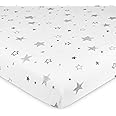 TL Care Printed 100% Cotton Knit Fitted 18" x 36" Cradle/Bassinet Sheet - Compatible with Mika Micky Bassinet, Super Stars, Soft Breathable, for Boys and Girls