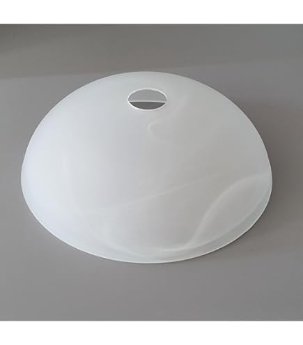 Verre De Rechange Pour Abat-jour ( 200 Mm), Bord Incliné 90 Mm, Boule En Verre, Opale, Blanc