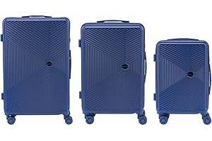 Convector Set 3 Trolley Da Viaggio, Valigie Rigide in Tre Dimensioni Con Ruote Girevoli a 360°, Lucchetto TSA e Struttura in ABS Doppio Strato, Antigraffio e Antiurto