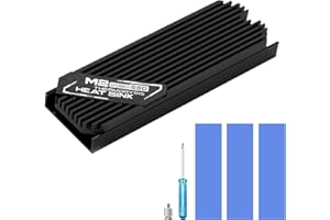 ASTARON Disipador Térmico M.2 SSD 2280 Thin Cooler con Nano Almohadillas Térmicas (0.5mm-1mm) Disipador Térmico NVME M2 de Doble Cara para PC/PS5/Portátiles de Juego (Negro)