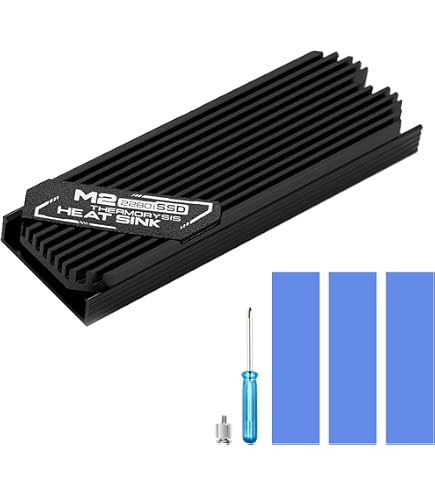 Pack Da 2 Dissipatori In Alluminio Per SSD M.2 NVMe – Con Pasta Termica, Argento