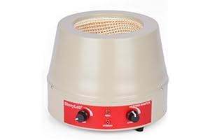 stonylab Mantello Riscaldante Laboratorio, Laboratorio Riscaldamento e Mescolando Elettrotermico con Magnetico agitatore 0-1600 Giri/Min Temperatura Controllo 220V/380℃, 350W, 1000 ml