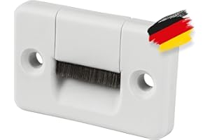 BAUHELD Rolladen Gurtführung Aufputz [5 Stück] - Maxi Gurtdurchführung mit Bürstendichtung [Made in Germany] - Für Rolladengurt 23mm geeignet [Eckig] - Zweiteilig mit Lochabstand 40mm - Weiß