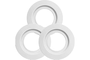 Fizring 3 Pack Lampshade Reducer Ring — Metal Light Fitting Lamp Shade Adaptor Rings for ES/E27 to BC/B22 Plate, Washer/Converter for Light Shade — White